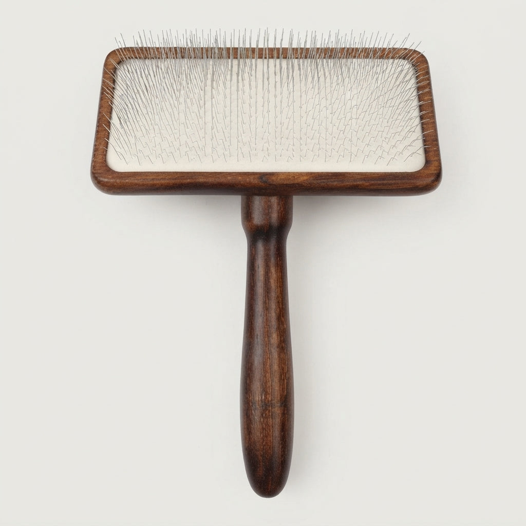 Brosse de Toilettage Professionnelle en Bois Massif Oukita - Soin & Pelage Lumineux