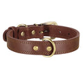 Collier pour Chien en Cuir Véritable Renforcé Oukita - Élégance Rustique & Robustesse