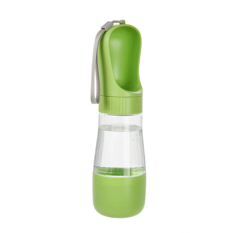 Bouteille d'Eau Portable d'Aventure pour Chien - 2-en-1 avec Réservoir à Croquettes