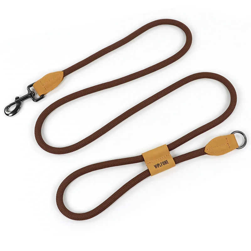 Laisse Mains Libres Ajustable en Corde Tressée Oukita - Style Rustique & Confort pour Balade