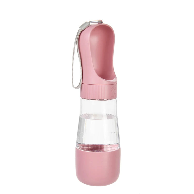 Bouteille d'Eau Portable d'Aventure pour Chien - 2-en-1 avec Réservoir à Croquettes