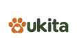 Minimalist Oukita logo with a terracotta heart-shaped paw and forest green lettering